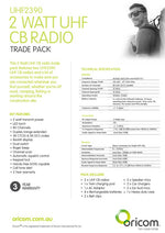 Load image into Gallery viewer, 2 Watt Handheld UHF CB Radio Trade Pack