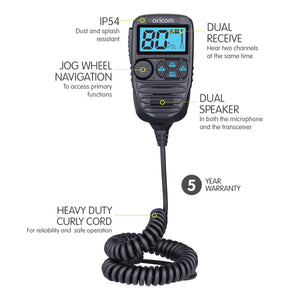 DTX4200XP IP54 DUAL RECEIVE Controller Speaker Mic UHF CB Radio